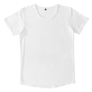 メンズ 裏起毛インナー 半袖 丸首 ホワイト