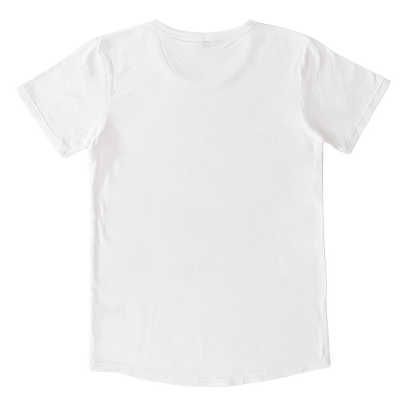 メンズ 裏起毛インナー 半袖 丸首 ホワイト