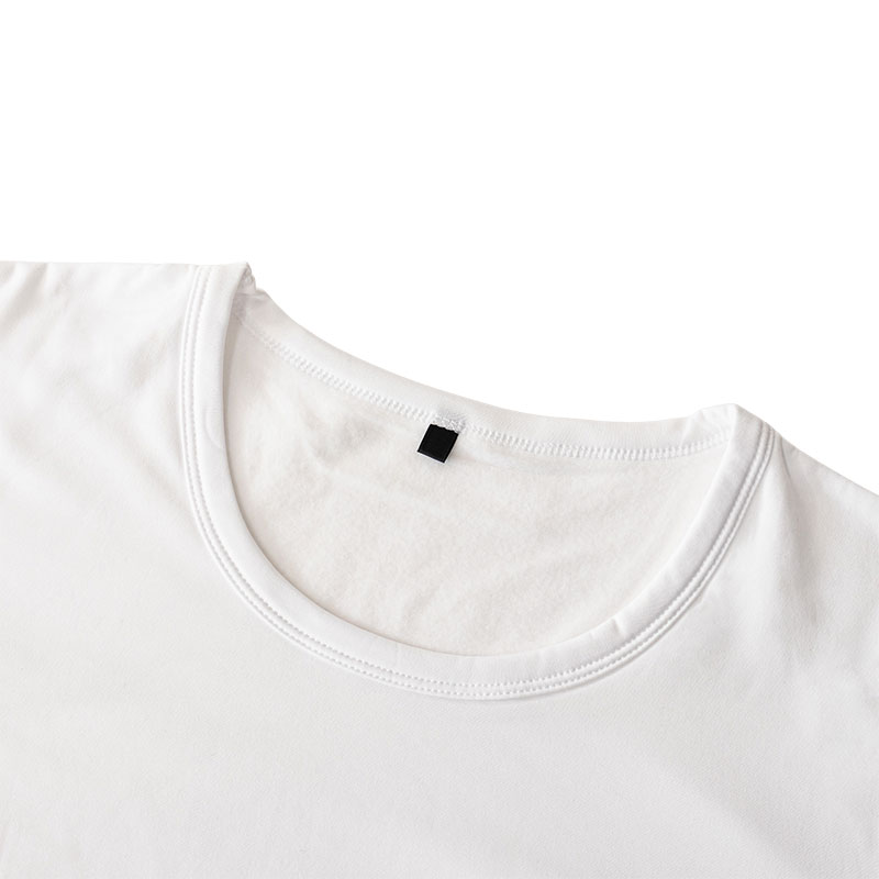 メンズ 裏起毛インナー 半袖 丸首 ホワイト