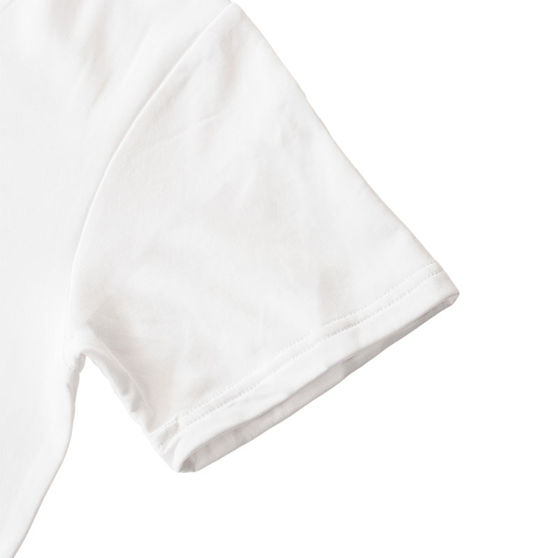 メンズ 裏起毛インナー 半袖 丸首 ホワイト