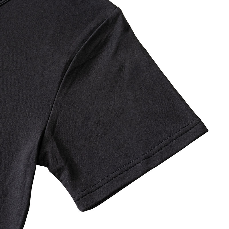 メンズ 裏起毛インナー 半袖 丸首 ブラック