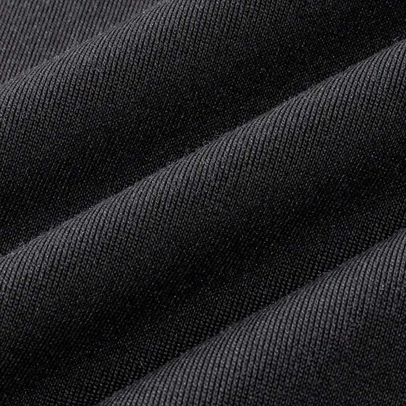 メンズ 裏起毛インナー 半袖 丸首 ブラック