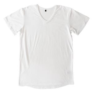 メンズ 裏起毛インナー 半袖 丸首 ホワイト