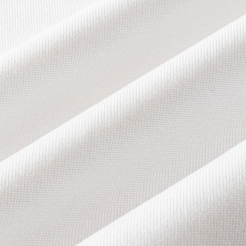 メンズ 裏起毛インナー 9分袖 丸首 ホワイト