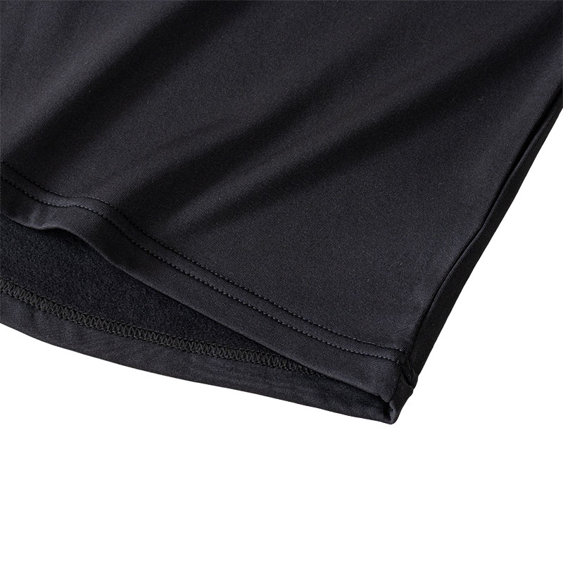 メンズ 裏起毛インナー 9分袖 ハイネック ブラック