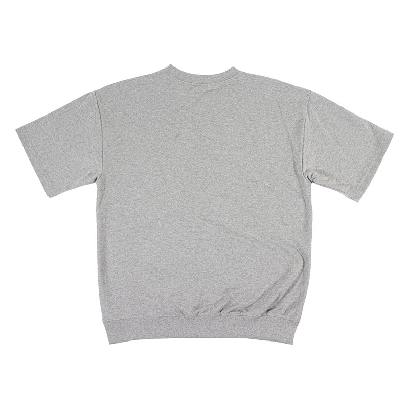 メンズ スウェットTシャツ 半袖 杢グレー