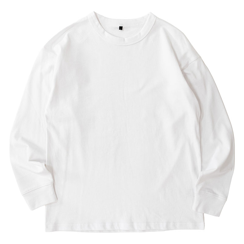 メンズ ヘビーウェイトTシャツ 長袖 ホワイト