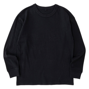 メンズ ヘビーウェイトTシャツ 長袖 ブラック