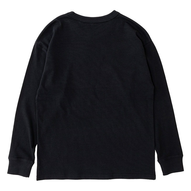 メンズ ヘビーウェイトTシャツ 長袖 ブラック
