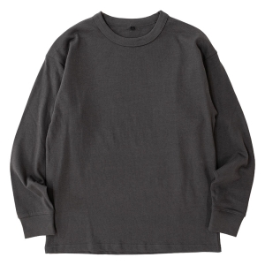 メンズ ヘビーウェイトTシャツ 長袖 チャコール