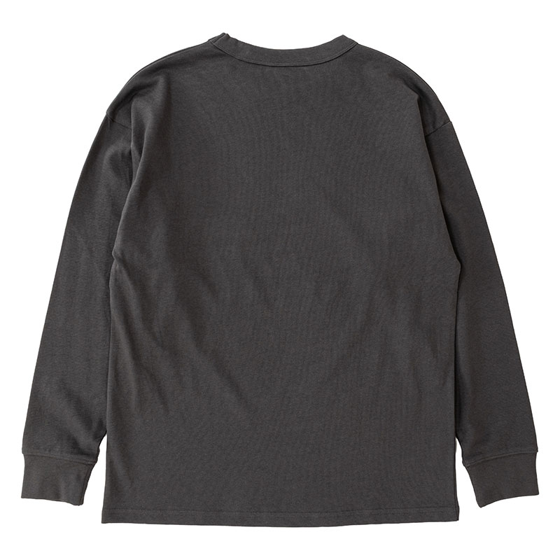 メンズ ヘビーウェイトTシャツ 長袖 チャコール