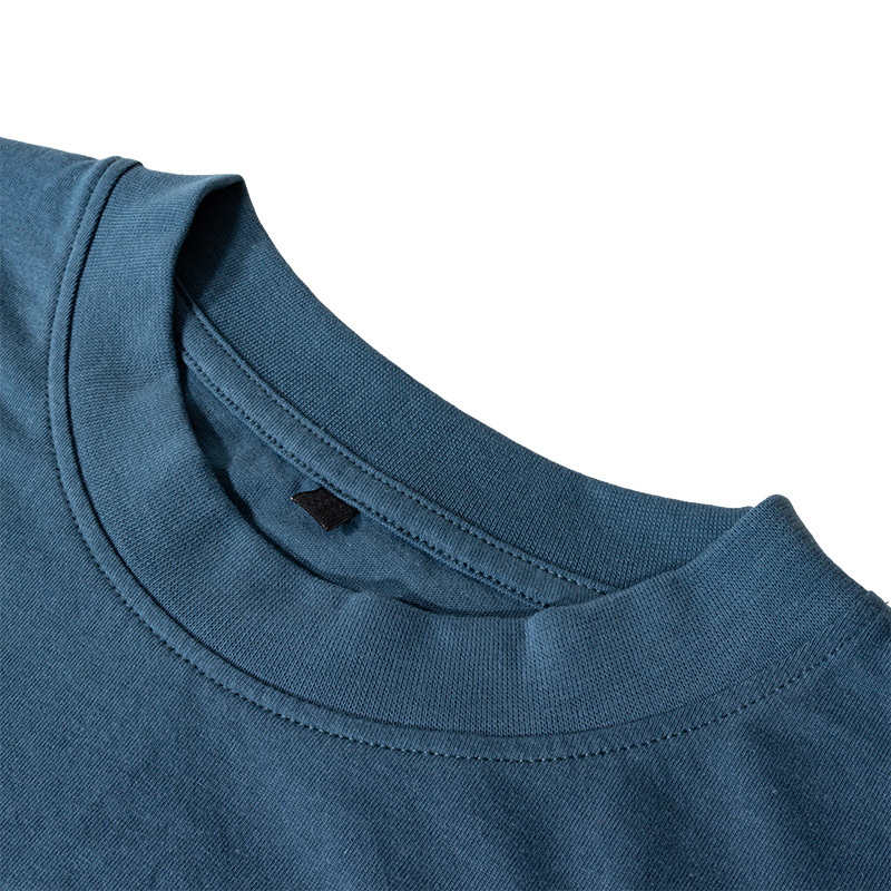 メンズ ポケット付きTシャツ 半袖 杢ブルー