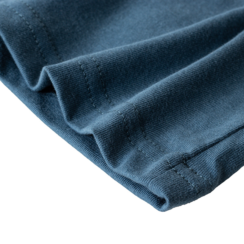 メンズ ポケット付きTシャツ 半袖 杢ブルー