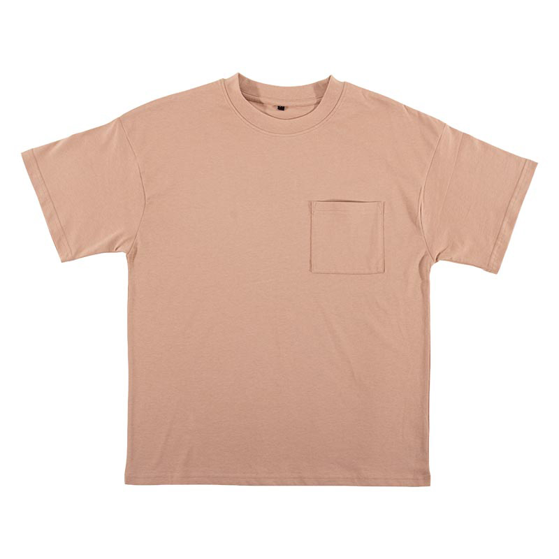 メンズ ポケット付きTシャツ 半袖 ピンク