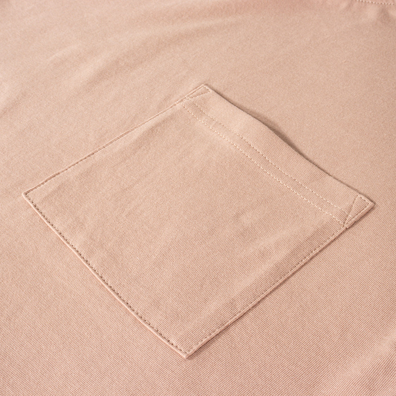 メンズ ポケット付きTシャツ 半袖 ピンク