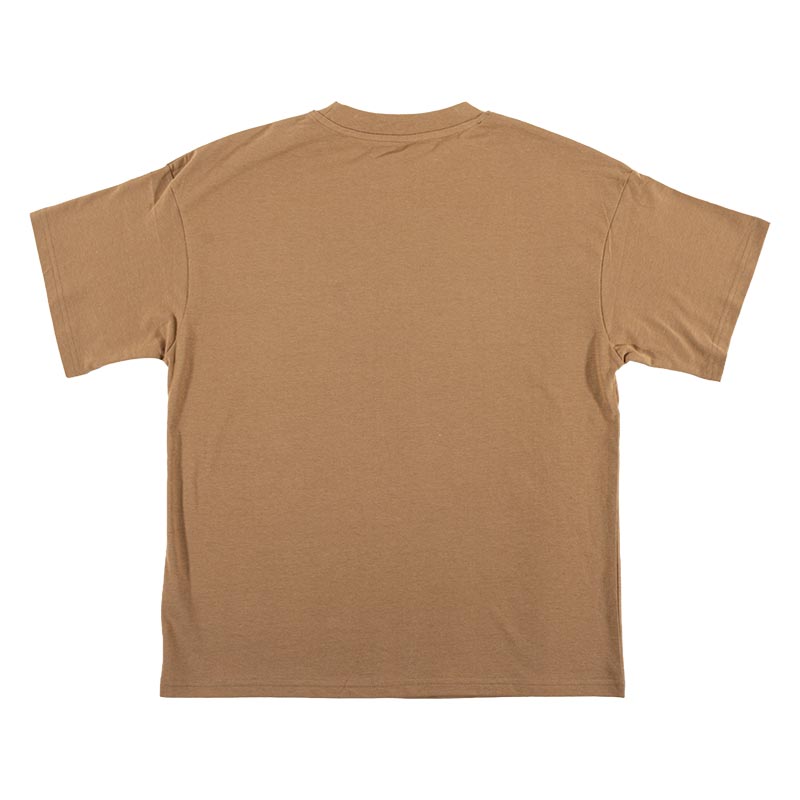 メンズ ポケット付きTシャツ 半袖 キャメル