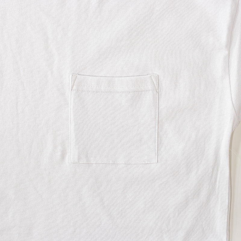 レディース ポケット付きTシャツ 半袖 ホワイト