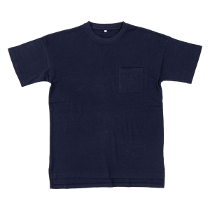 レディース ポケット付きTシャツ 半袖 ネイビー