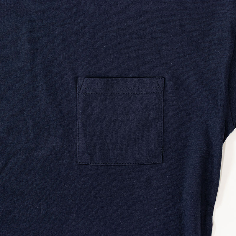 レディース ポケット付きTシャツ 半袖 ネイビー
