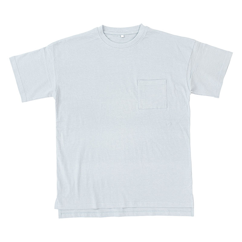 レディース ポケット付きTシャツ 半袖 サックス