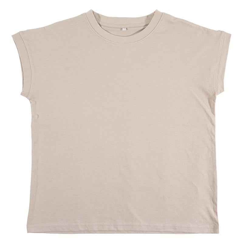 レディース フレンチスリーブTシャツ グレージュ