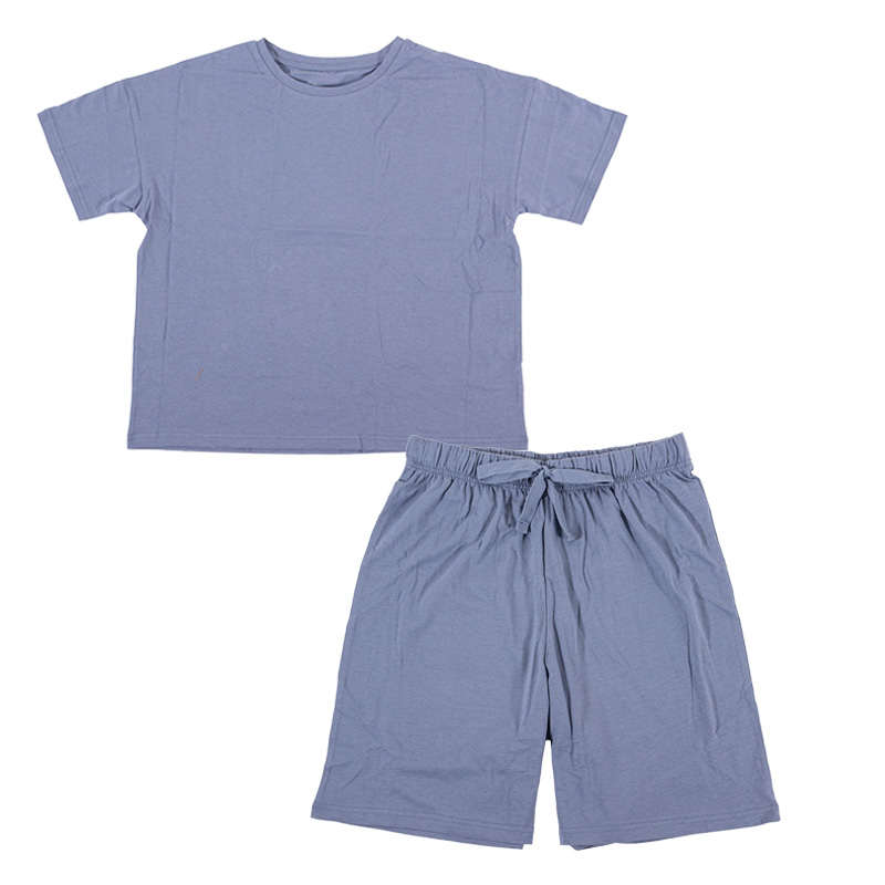 レディース 綿100% ルームセット 半袖 ブルー