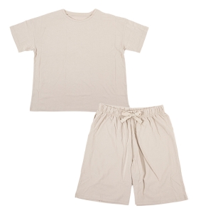 レディース 綿100% ルームセット 半袖 グレージュ