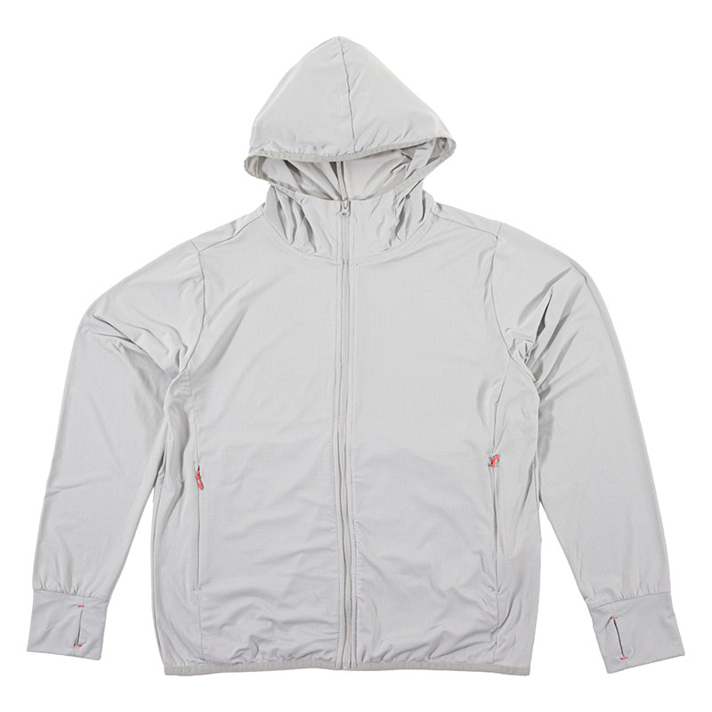 【お取り寄せ商品】レディース 冷感UVパーカー ライトグレー