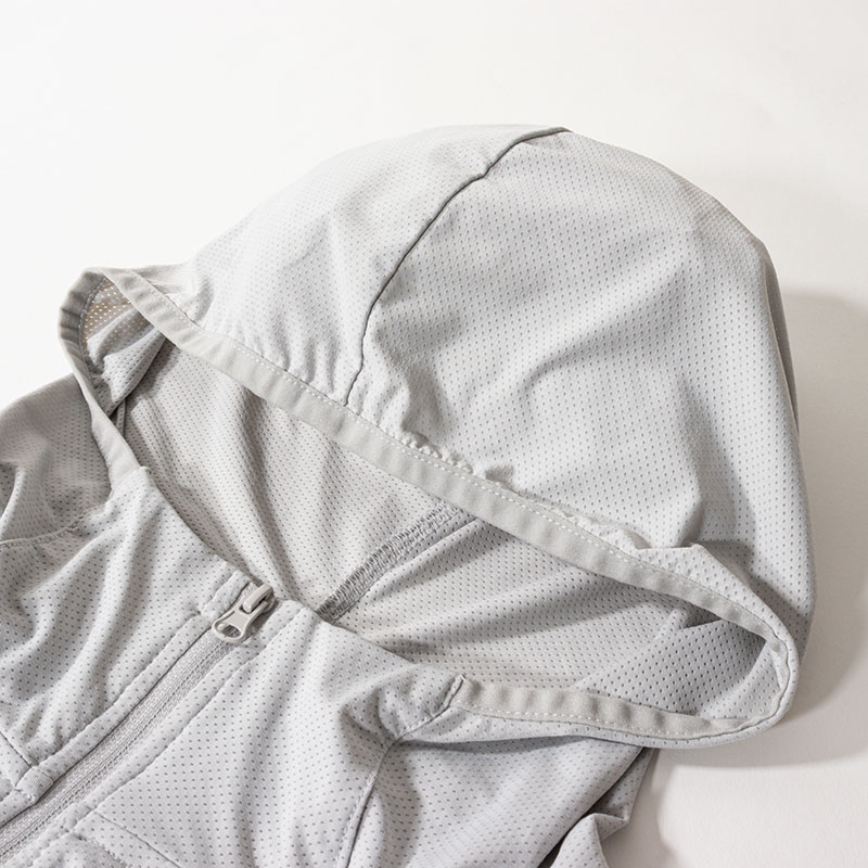 【お取り寄せ商品】レディース 冷感UVパーカー ライトグレー