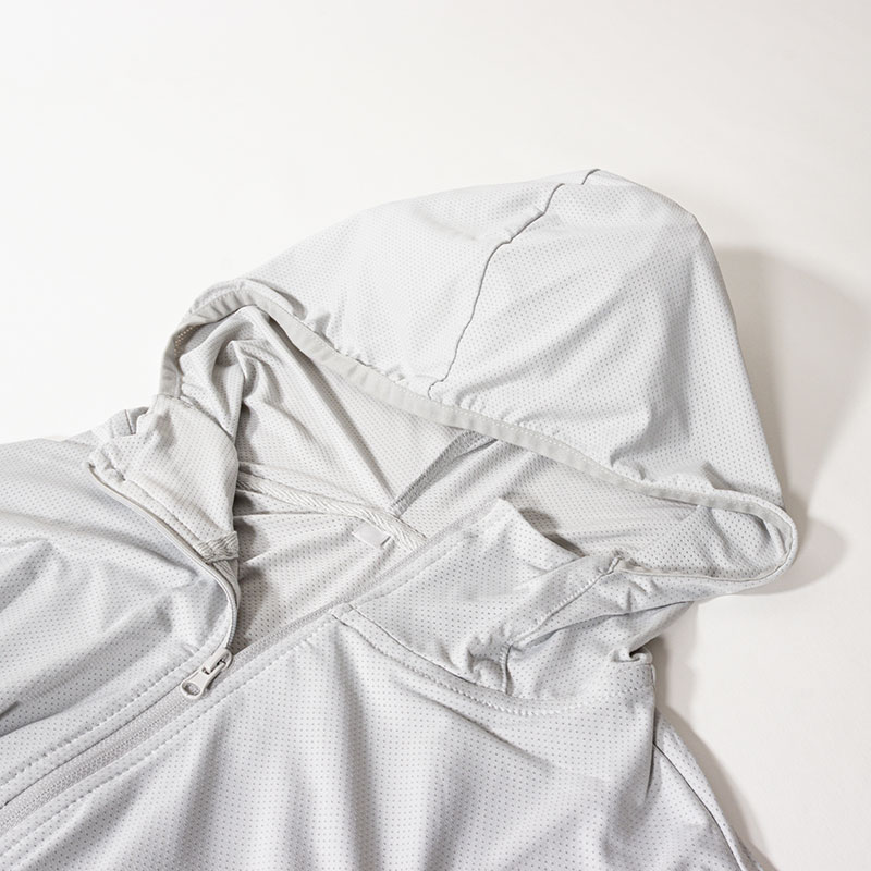 【お取り寄せ商品】レディース 冷感UVパーカー ライトグレー