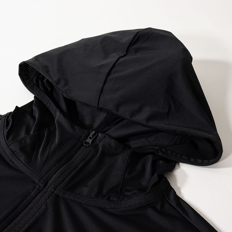 【お取り寄せ商品】レディース 冷感UVパーカー ブラック