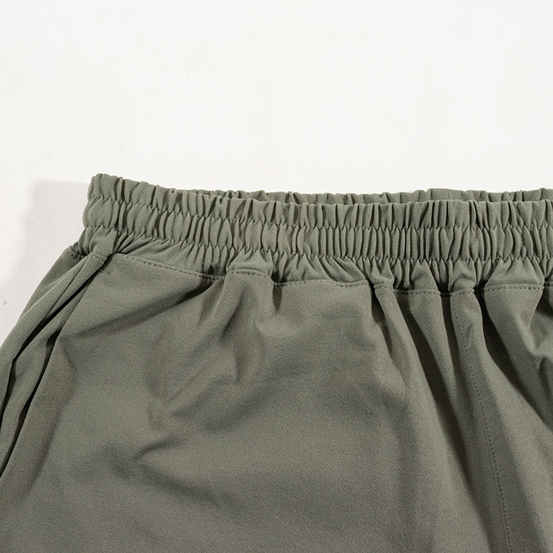 メンズ 多機能 ハーフパンツ カーキ