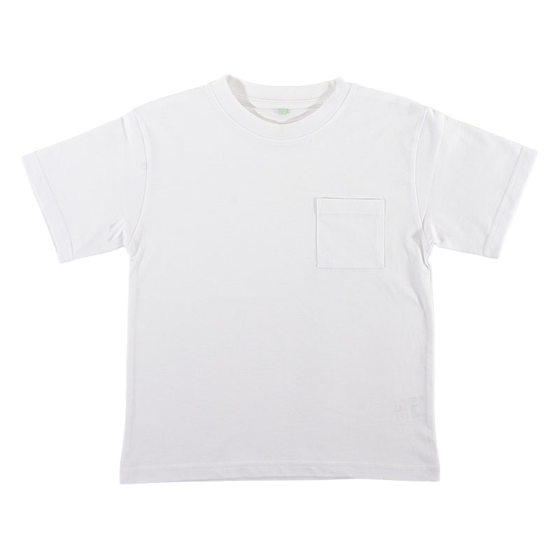 キッズ ポケット付きTシャツ 半袖 ホワイト
