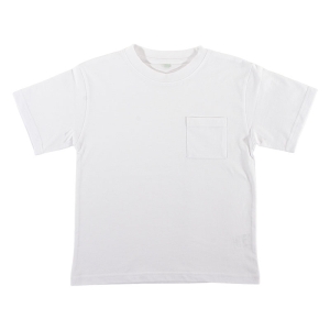 キッズ ポケット付きTシャツ 半袖 ホワイト