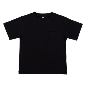 キッズ ポケット付きTシャツ 半袖 ブラック