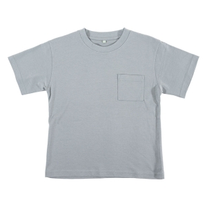 キッズ ポケット付きTシャツ 半袖 サックス