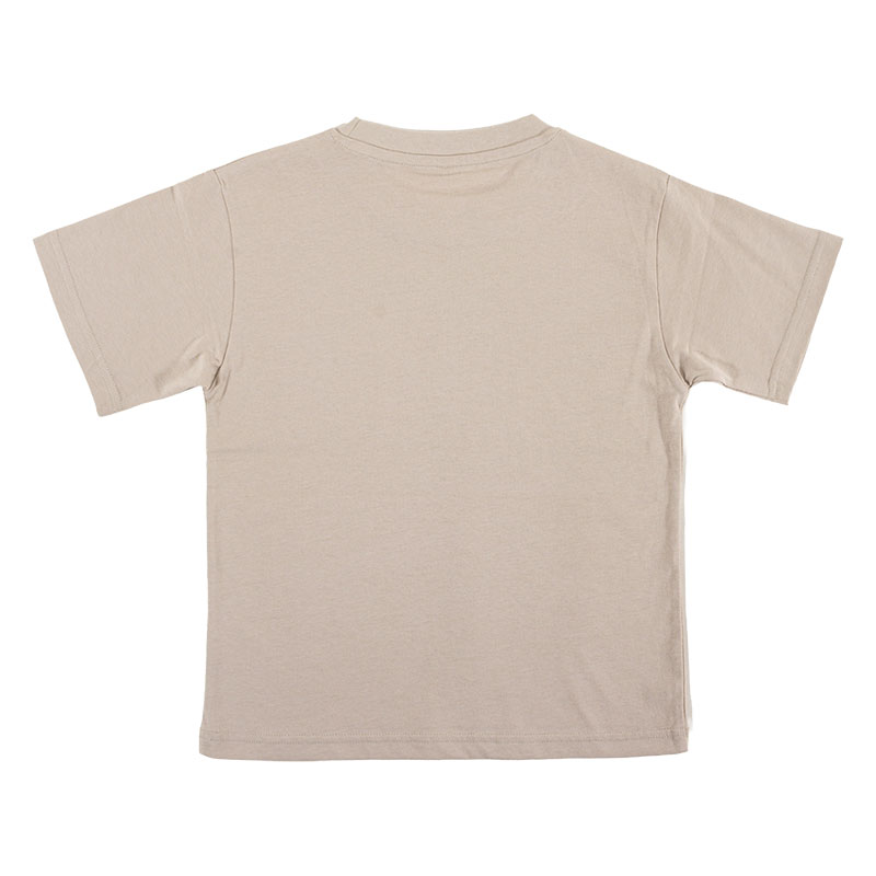 キッズ ポケット付きTシャツ 半袖 グレージュ