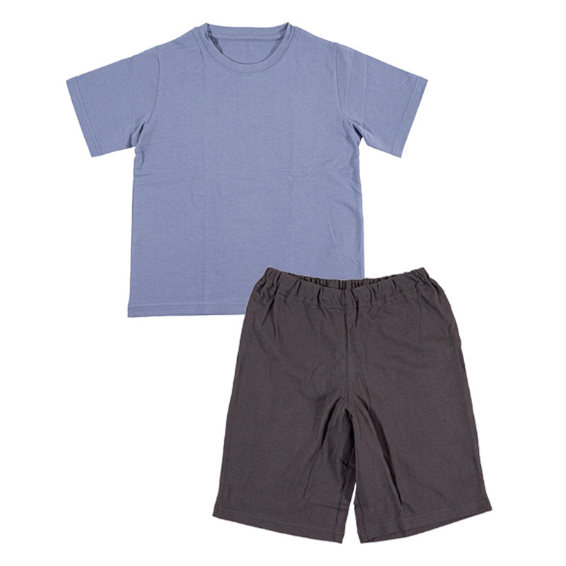 キッズ 綿100% ルームウェア 半袖 ブルー