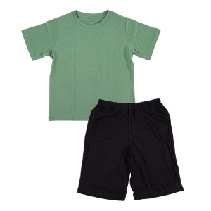 キッズ 綿100% ルームウェア 半袖 グリーン