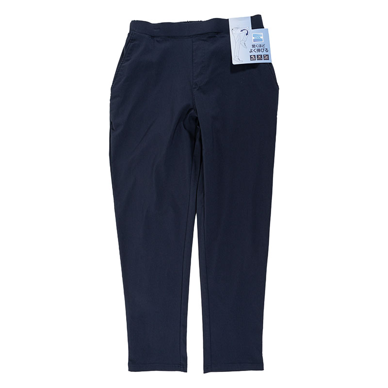 【お取り寄せ商品】メンズ 冷感 ストレッチパンツ ネイビー