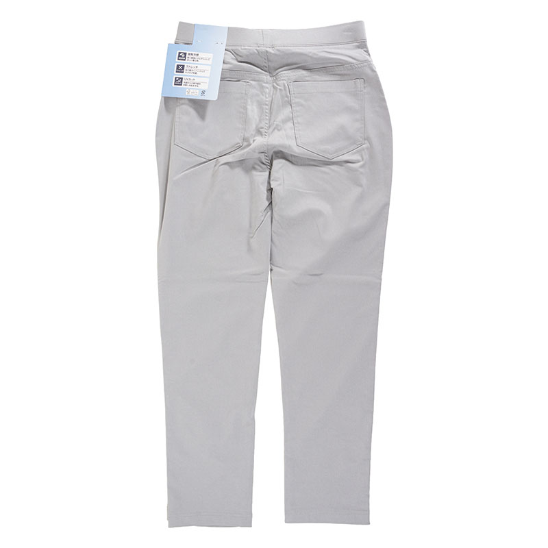 【お取り寄せ商品】レディース 冷感 クロップドパンツ ライトグレー