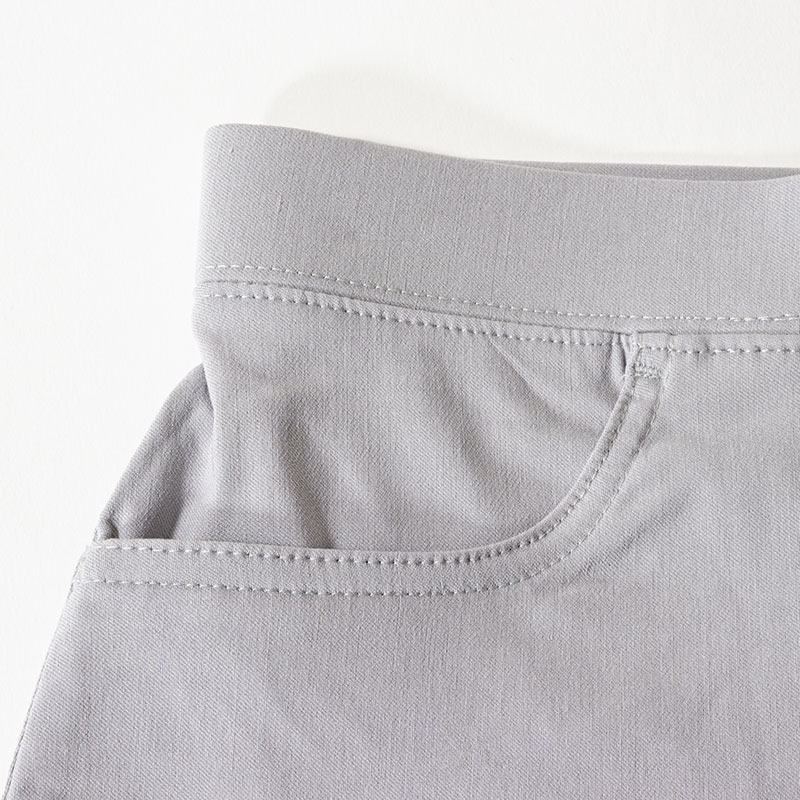【お取り寄せ商品】レディース 冷感 クロップドパンツ ライトグレー