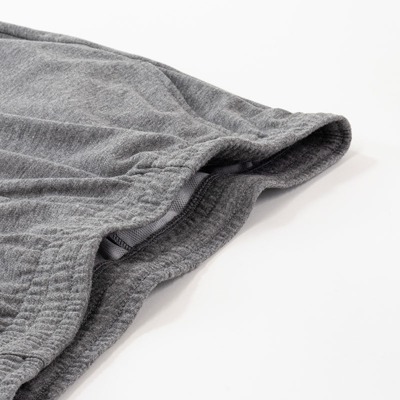 メンズ 裏メッシュ ルームパンツ 杢チャコール