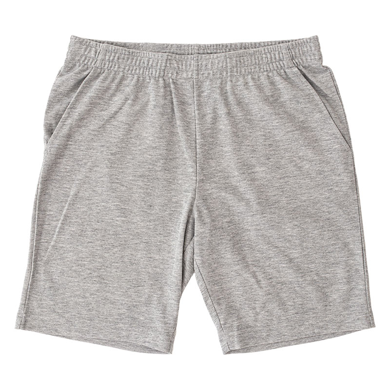 メンズ 裏メッシュ ハーフパンツ 杢グレー