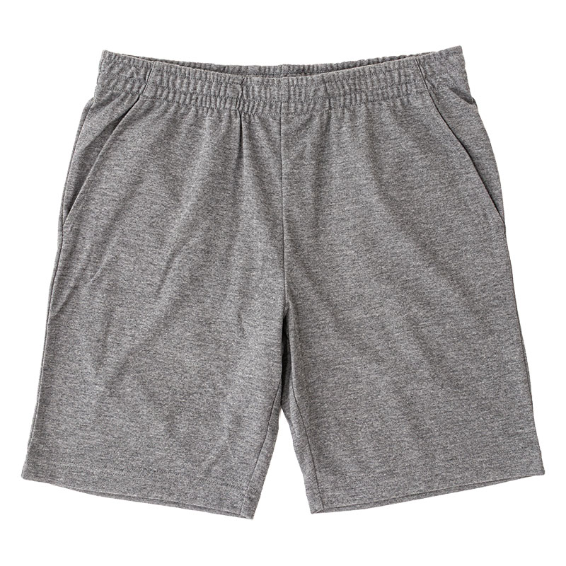 メンズ 裏メッシュ ハーフパンツ 杢チャコール