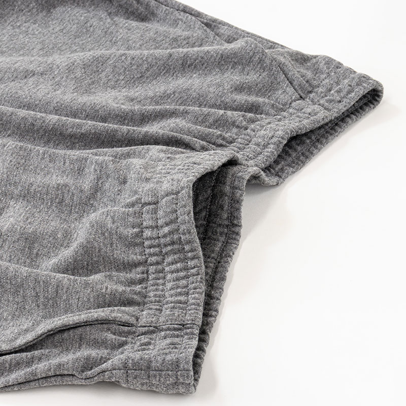 メンズ 裏メッシュ ハーフパンツ 杢チャコール