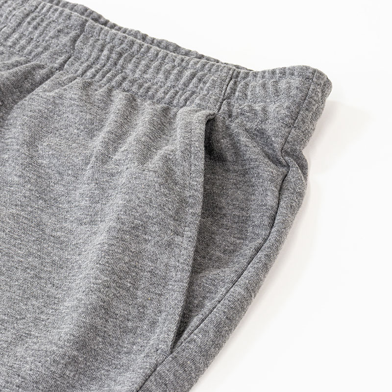 メンズ 裏メッシュ ハーフパンツ 杢チャコール