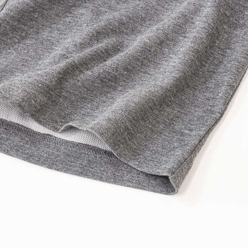 メンズ 裏メッシュ ハーフパンツ 杢チャコール