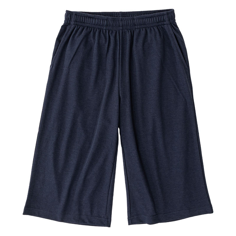 レディース 裏メッシュ 7分丈パンツ ネイビー