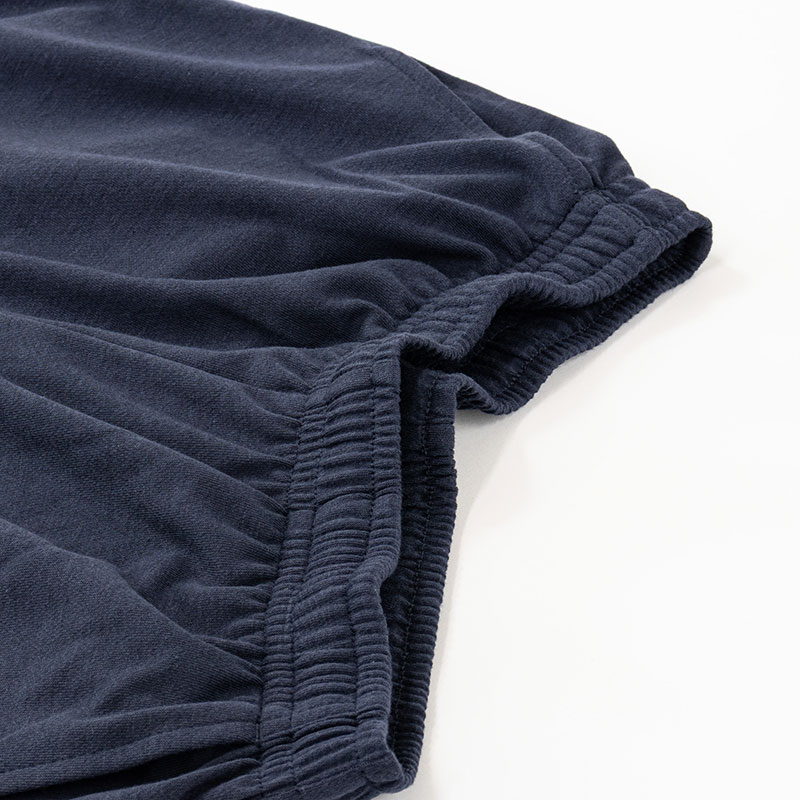 レディース 裏メッシュ 7分丈パンツ ネイビー